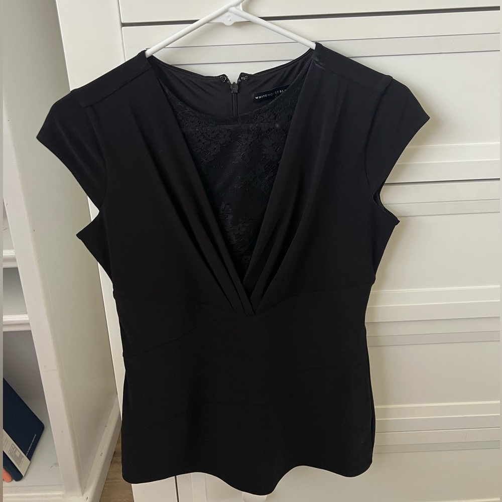 Elegant Black Women's Top with Lace